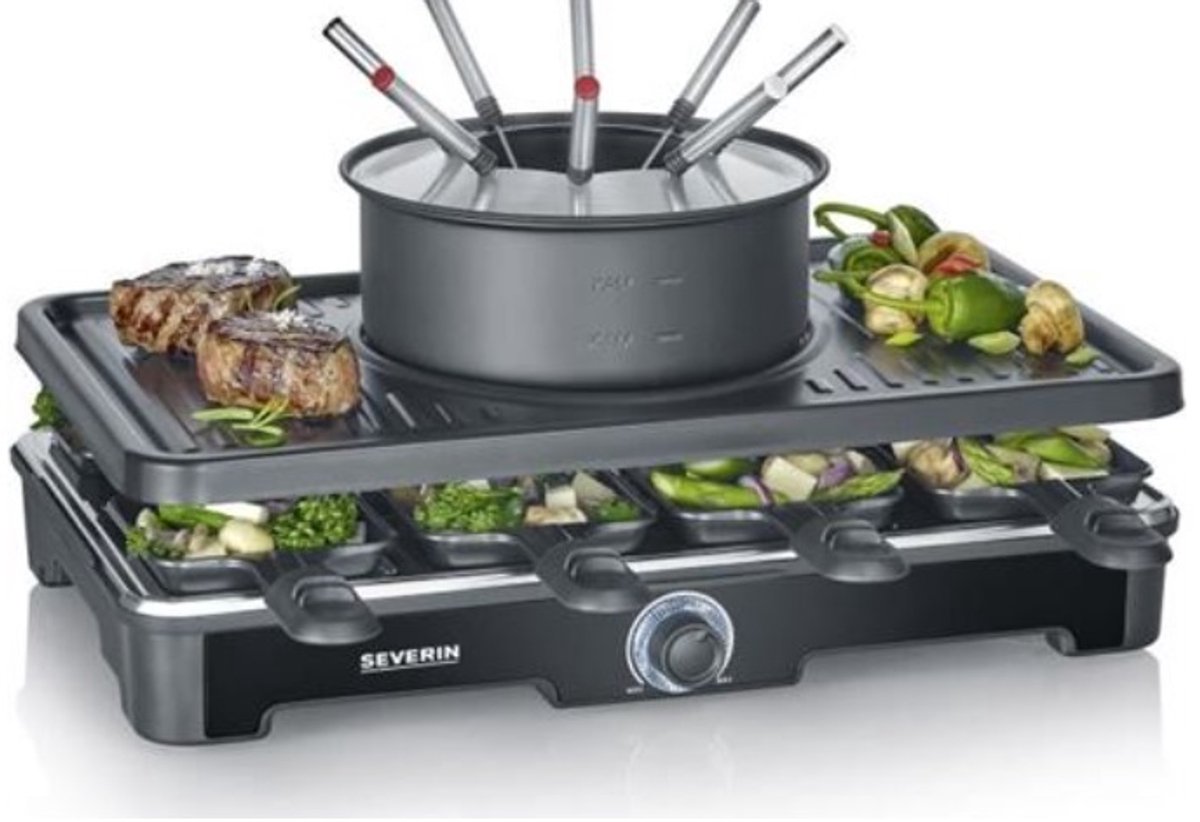 Severin RG2347 Racletteset Zwart