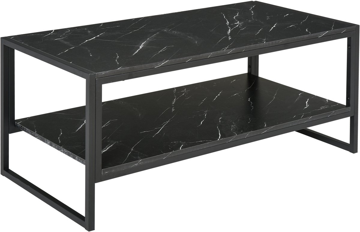 HOMCOM-Salontafel-Hout-106x50x47cm-Zwart