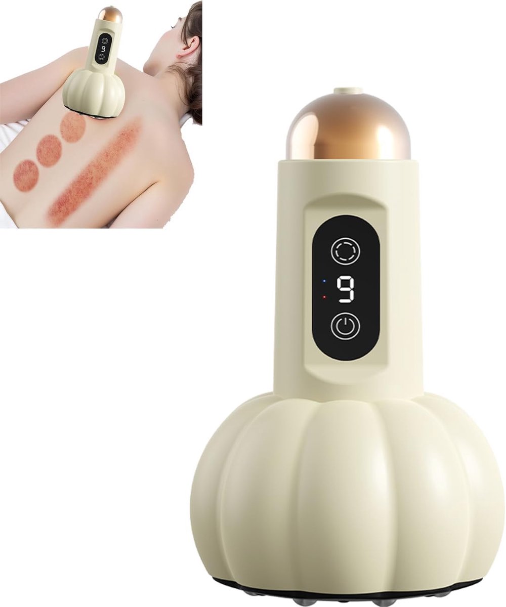 Lymfedrainage-massageapparaat - cuppingtherapie, cellulitisverwijderaar, cellulitismassageapparaat met 9 zuigkrachtniveaus, oplaadbaar en draadloos anti-cellulitisapparaat voor benen, armen, rug en nek