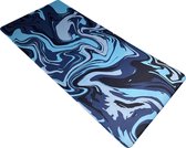 Tapis de souris biseauté Blue Graphite XXL - Gaming - 900 x 400 x 3 mm - Antidérapant