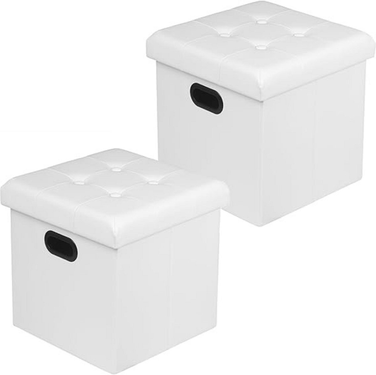 Lexium Store Lexium Voetenbankje Of Poef - Poef - Voetenbankje - Hocker - Voetenbankje Binnen - Poefs Wit