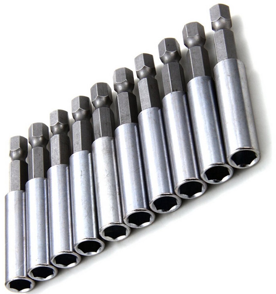 TRANKIELO® - 10-delige Hex Shank Magnetische Boorhouder Set – 1/4 Inch – Geschikt voor Hout, Kunststof en Aluminium