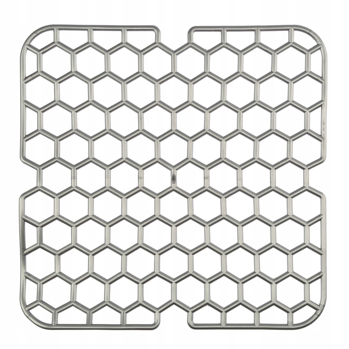 Roostermat voor spoelbak zacht vierkant grijs 28,5 cm