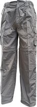 Pantalon de randonnée zippé résistant à l'usure en vert varech pour femme et homme, taille M