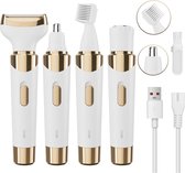 Bol.com Elektrisch scheerapparaat - 4 in 1 - Vrouwen - Oplaadbaar pijnloos lichaamsscheerapparaat - Gezichtsepilator - Trimmen &... aanbieding