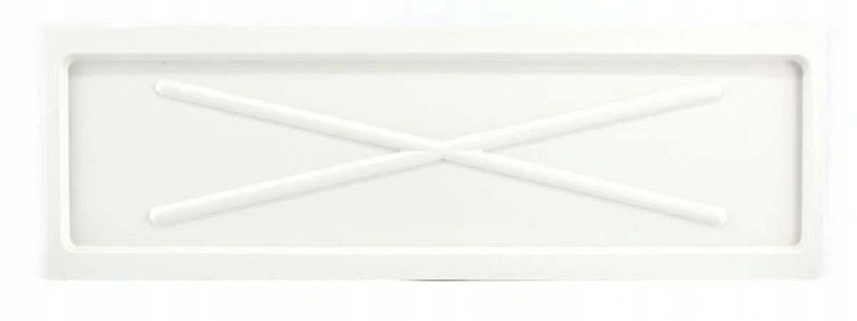 Altom Design - Lekblad voor Afdruiprek - 75 x 25 cm - Wit - Kunststof - Geschikt voor 80 cm Keukenkast