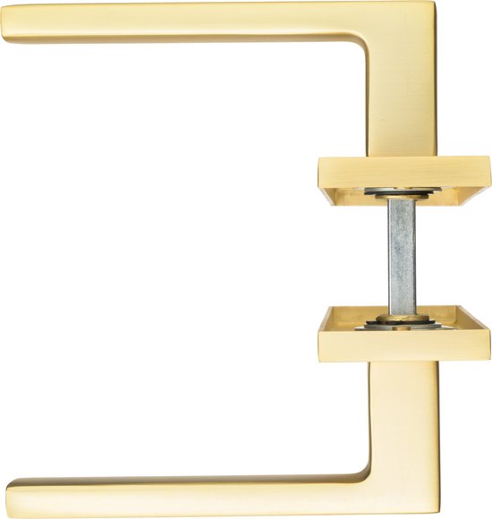 Ostiumhome® - Ferrures de porte- Poignée de porte sur bouclier court avec serrure WC 64 mm - Or Mat - Avola