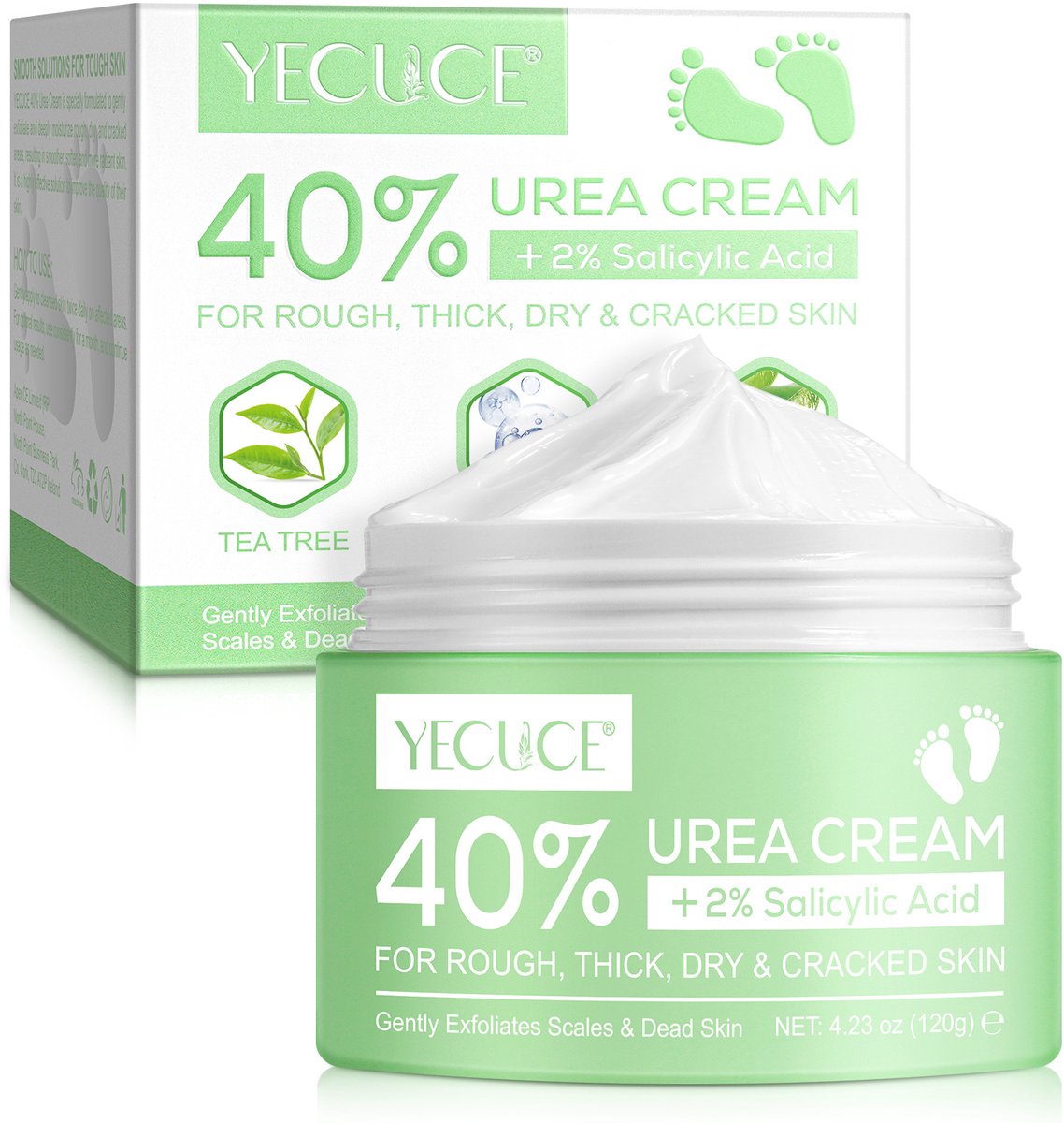40% Ureum Voetencreme met 2% Salicylzuur – Klovenzalf - Urea Creme voor Zeer Droge Voeten - Klovenzalf