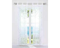 Schuifgordijnen Set van 2 - transparant - 57 x 225 cm - wit