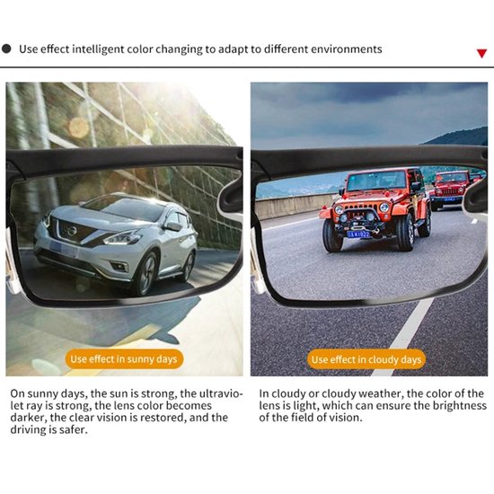 Xcruiser Smart Photosensitive Sunglasses 0.1s Fast Color Changing Glasses Driving Sunglasses van Merkloos — afbeelding 3
