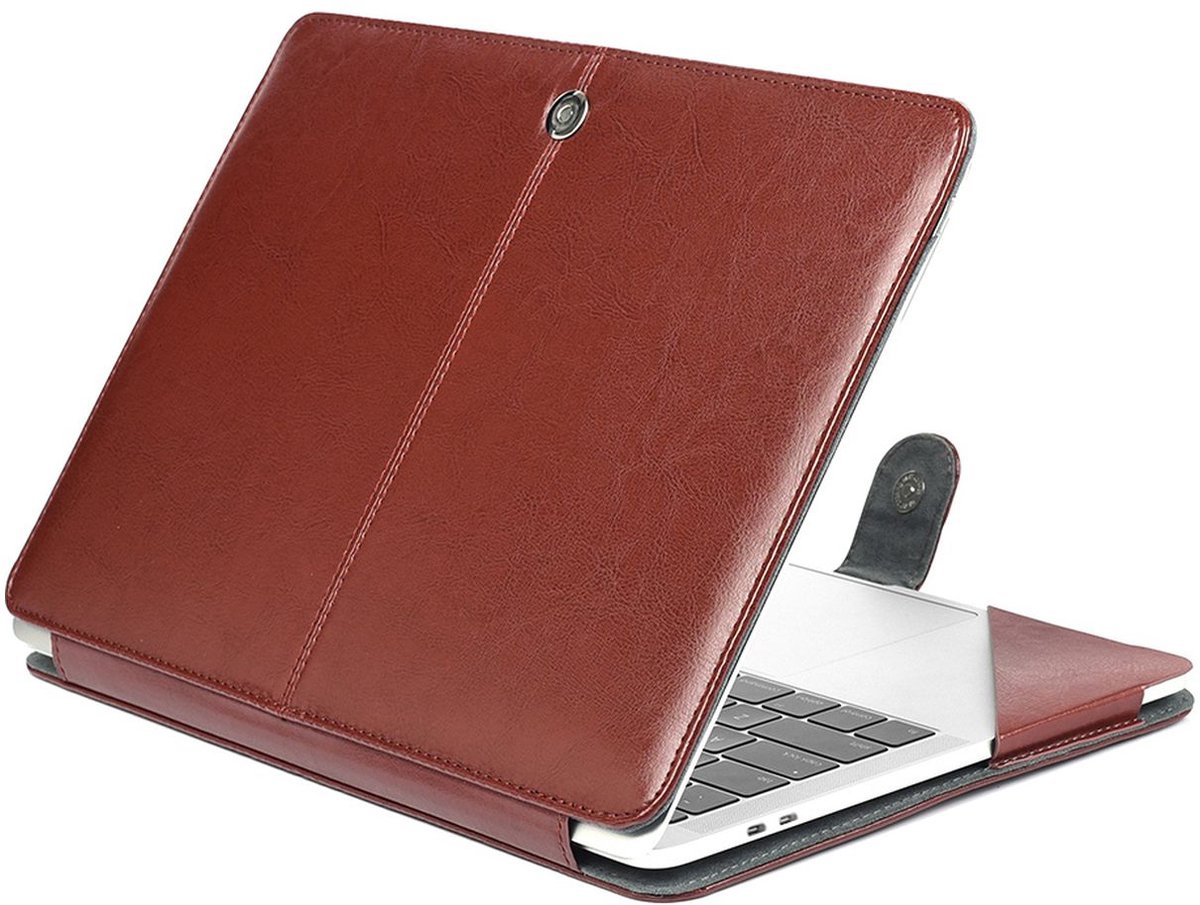 Mobigear Laptophoes geschikt voor Apple MacBook Pro 13 Inch (2016-2023) Hoes MacBook Case | Mobigear Business - Bruin - Model A1706 / A1708 / A1989 / A2159 / A2289 / A2251 / A2338