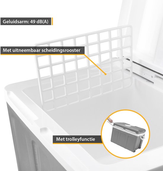 TZS First Austria Thermo-Elektrische Koelbox 12V en 230 volt - 45L - Frigobox - Grijs van TZS First Austria — afbeelding 2