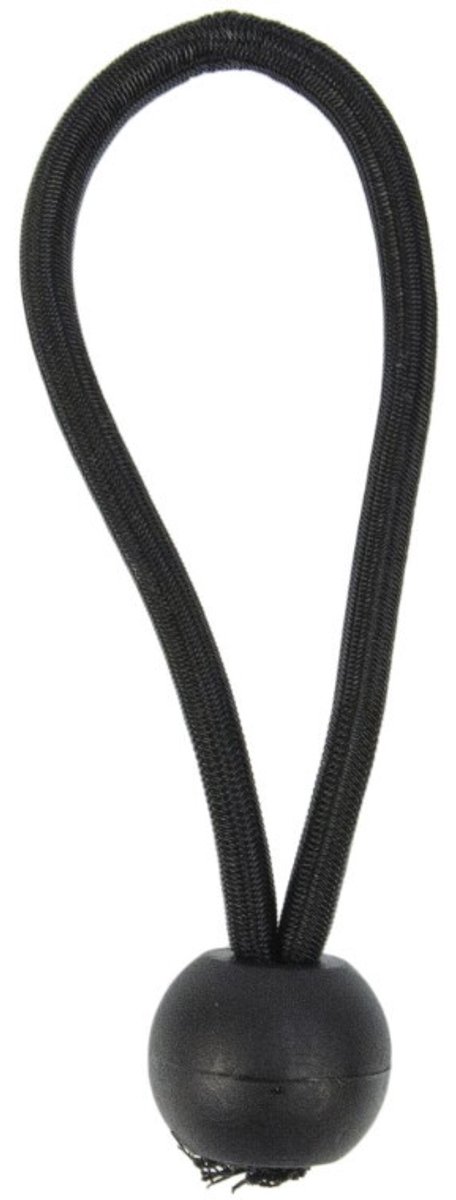 Spanrubber Met Ronde Knop - Zwart - 180mm - 100 Stuks