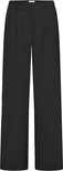 Zwarte wijde broek met elastische tailleband en steekzakken.