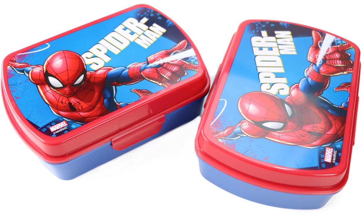 Marvel Broodtrommel Spider-man Junior 8 X 20 Blauw/rood