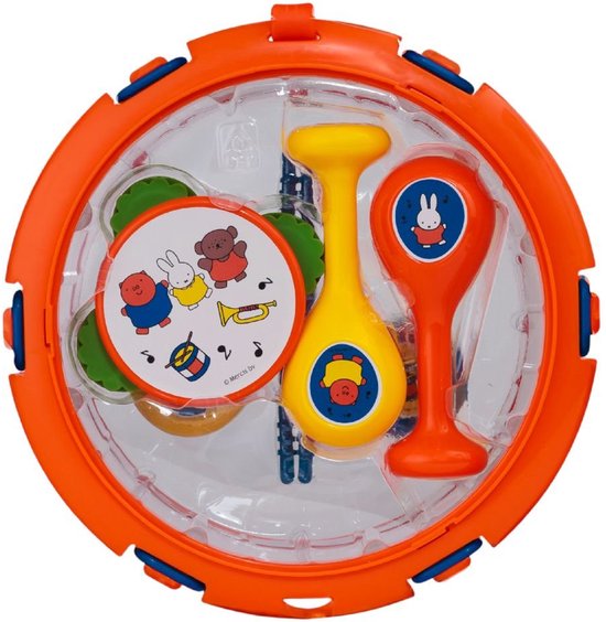 Nijntje Muziekset - Tamboerijn - Trommel - Klappertjes - Sambaballen - Speelgoedinstrumenten