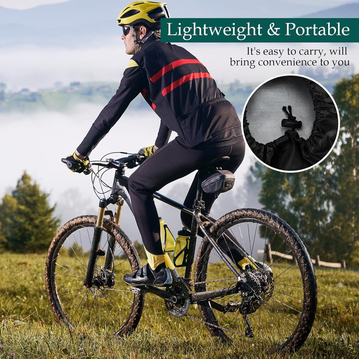 Waterdichte Zadelbescherming - Fietszadelhoes voor Racefiets en Mountainbike - Zwart