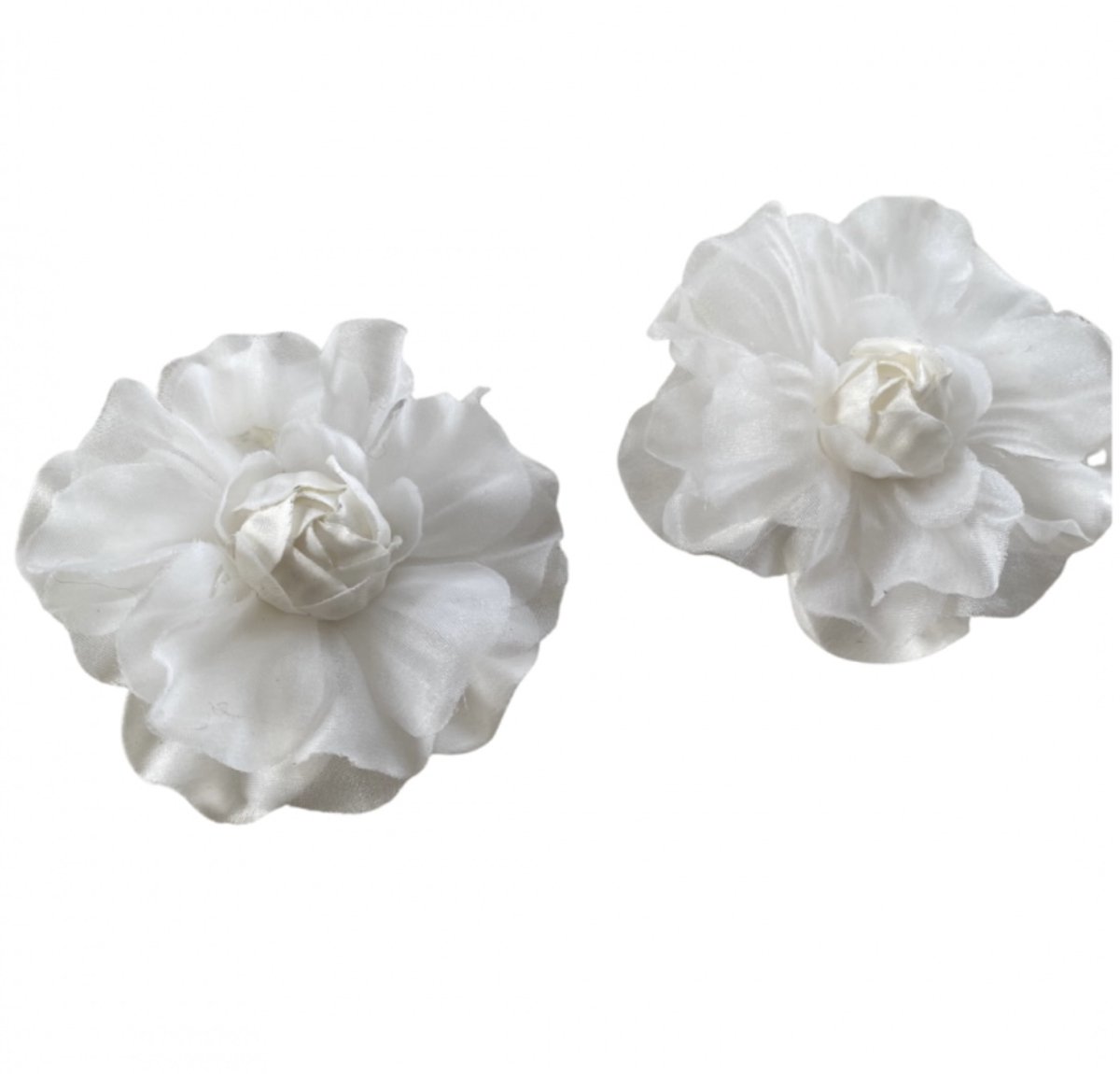 Bloem schoenclips- Trouwschoen versiering- wit - Charme Bijoux