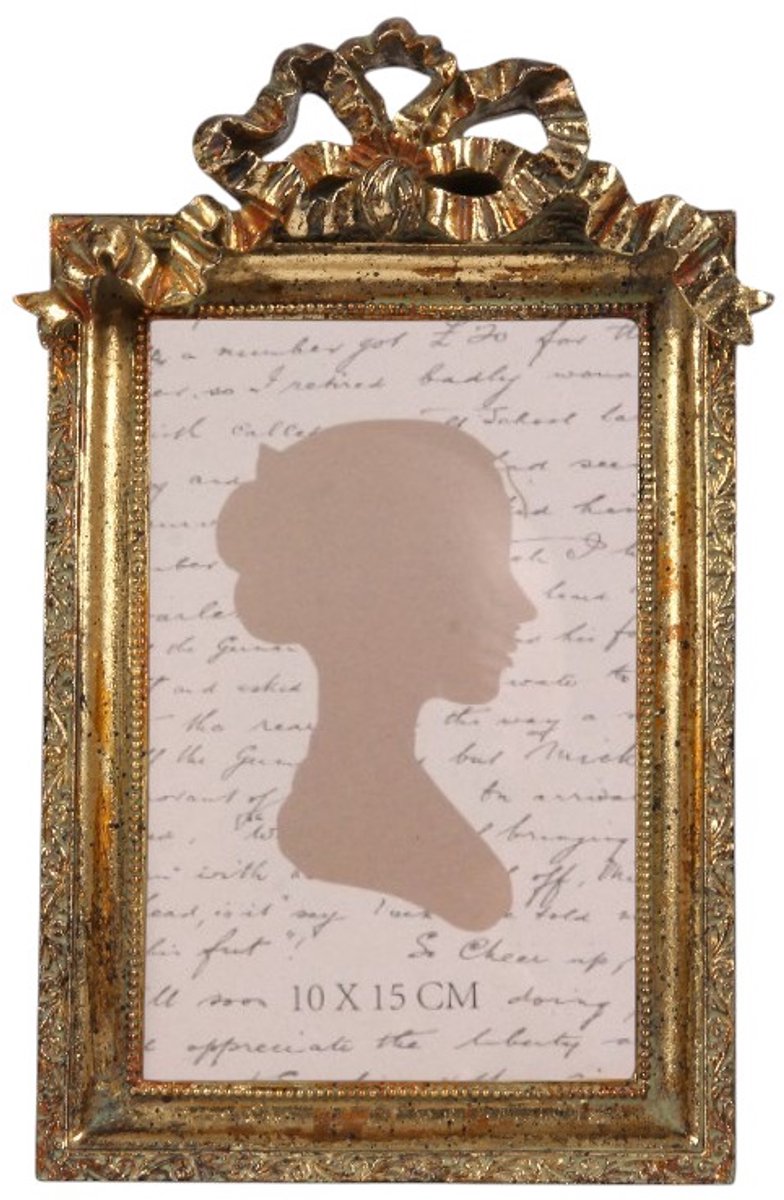 Baroque - Fotolijst - Fotolijst 10x15 cm - Goud - Resin - Staand - 22x14x3 - Polyresin