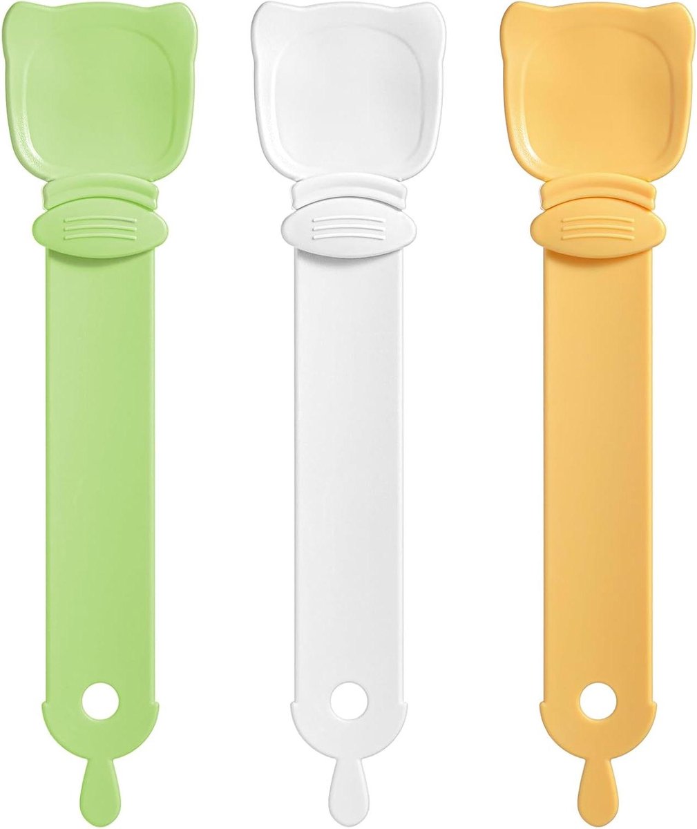 Allecto Plus – Kattenvoerlepels voor Katten – Natvoerlepel – Kattenstrips Lepel – Knijplepel – Hangende Lepel voor Kattenvoer – Kattenstrips en Puree – Set van 3 Stuks