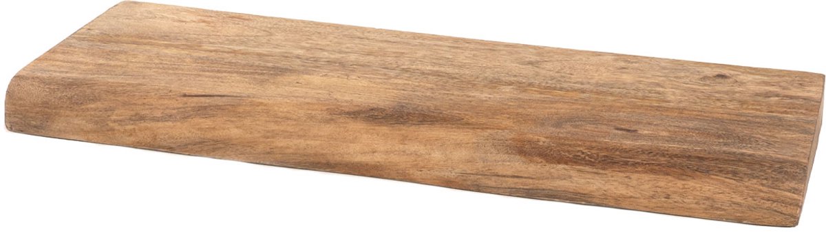 Home67 Wandplank Pure Mangohout 60 cm - Zwevende Wandplanken met Natuurlijke Boomrand Bruin