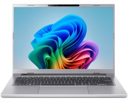 Aspire 14 AI A14-53M-50K5 - CoPilot+ PC - Laptop - 14 inch 120Hz - Core Ultra 5 - 16GB - 512GB SSD - Verlicht toetsenbord - Zilver