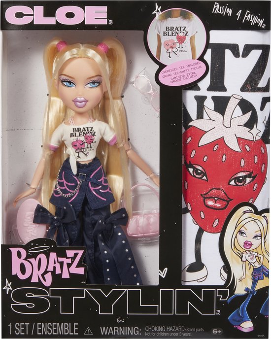 Bratz Stylin'-modepop Cloe met aanpasbaar T-shirt voor jou en accessoires — afbeelding 2