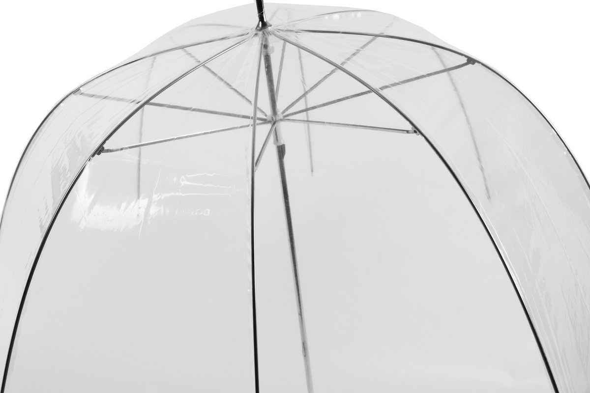 Transparante Koepelparaplu Set van 2 – Paraplu Bruiloft Lichtgewicht – Doorzichtige Paraplu Ø75 cm – Haakvorm Handvat – Koepelvormige Paraplu voor Speciale Gelegenheden en Fotoshoots — cadeau in Cadeau-ideeën - foto 2