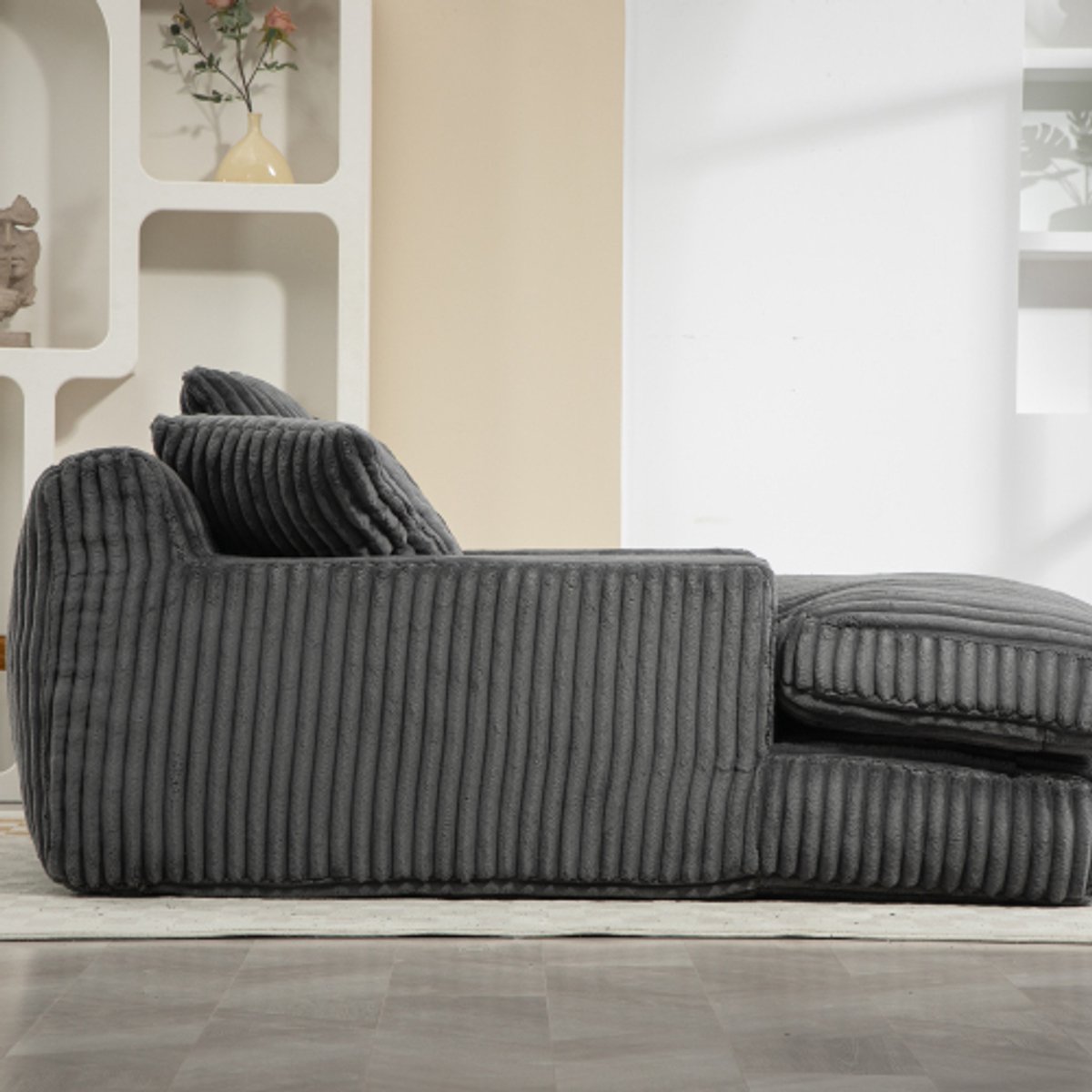Muskel Moderne corduroy sofa, modulaire L-vormige hoekbank