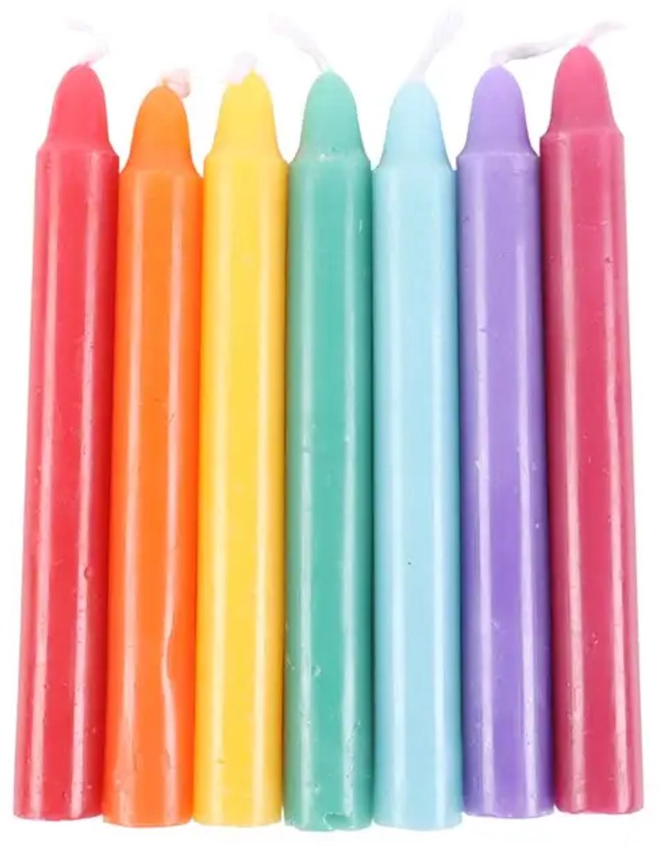 Something Different Set van 14 ongeparfumeerde Chakra Energy Candles - Mixed