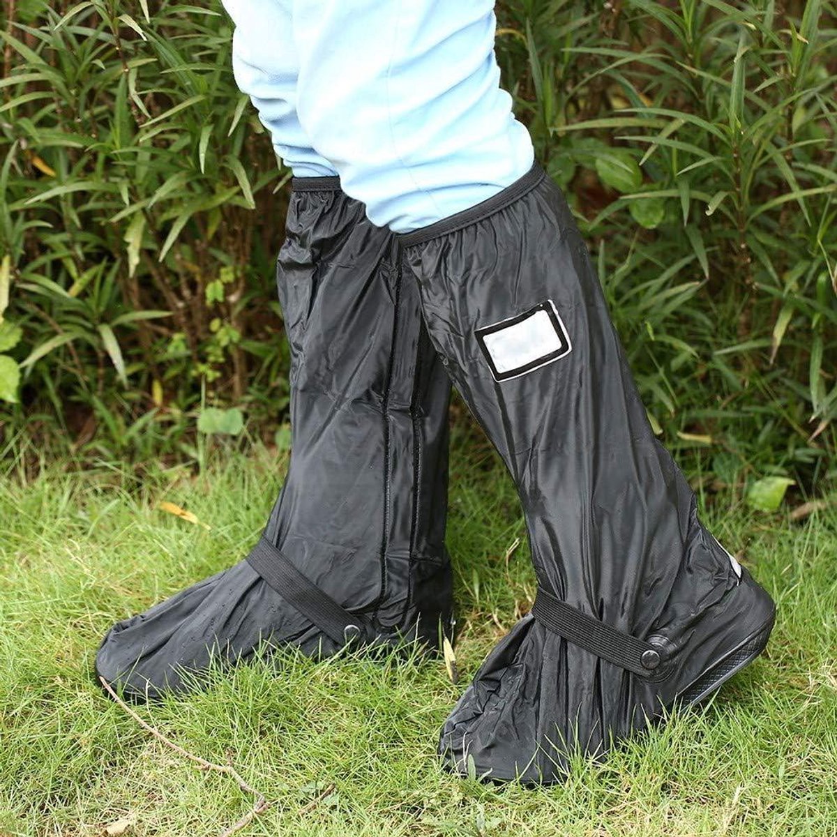 Allecto Plus - Motorhoezen voor Motorfiets - Waterdicht en Antislip - Zwart - Maat M - Fietsen in de Regen en Sneeuw