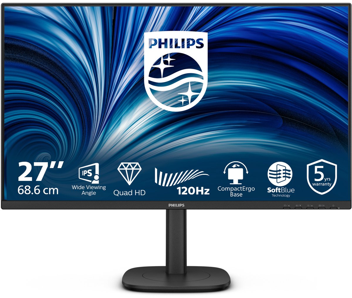 Philips 27B2N3500J/00 computer monitor 68,6 cm (27") 2560 x 1440 Pixels 2K LCD Zwart