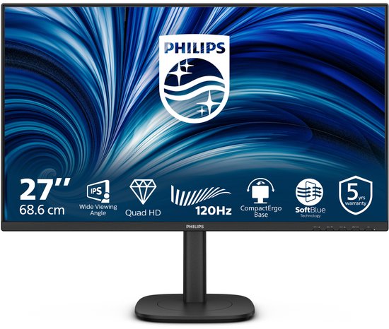 Philips Monitor (27インチIPS/QHD/120Hz/1ms) 27 inch Philips QHD monitor kopen? Kijk snel! | bol