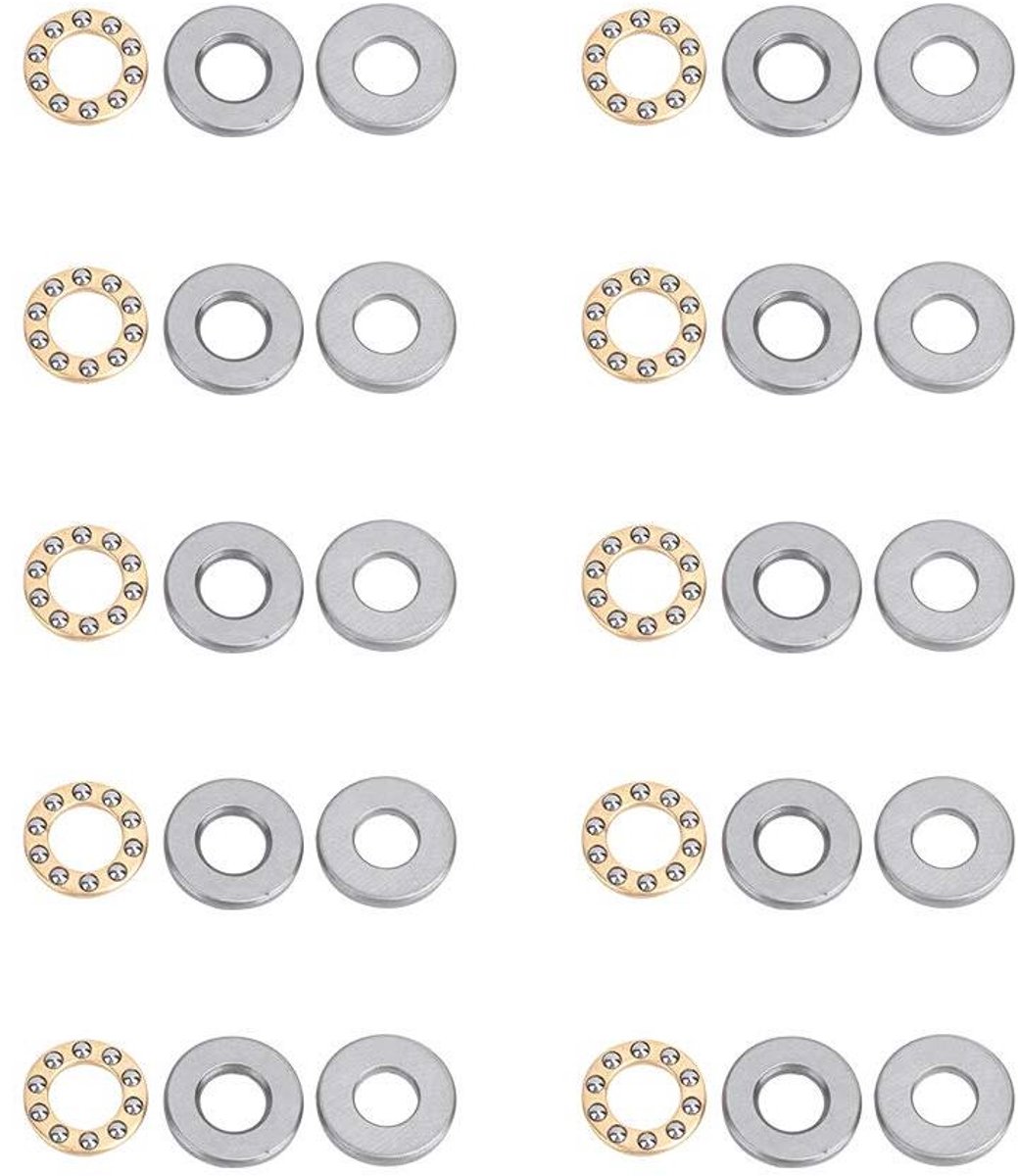 Allecto Plus - Miniatuurlager set van 10 stuks voor stuwkrachten - kogellager in één richting - diepgroefkogellager (10 * 18 * 55 mm)
