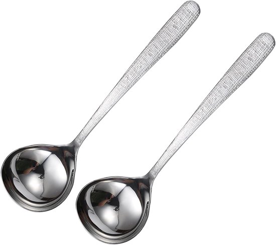 2 stuks soeplepel, 20,5 cm, roestvrij staal, serveerlepel voor keuken, dressoir, restaurant, feest, vaatwasmachinebestendig