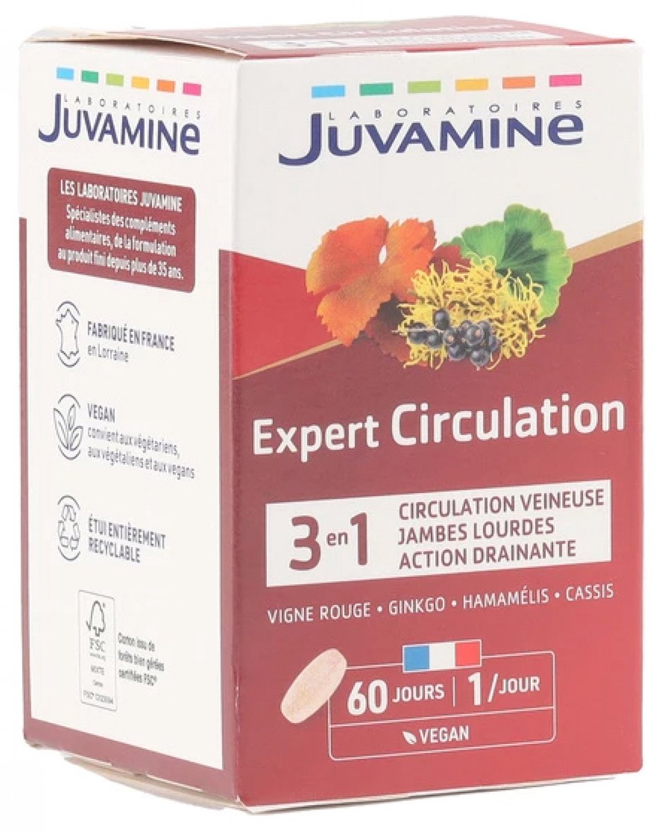 Goedkoopste Juvamine Expert'Nature Circulation 60 Tabletten