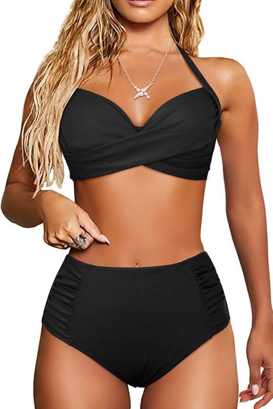 Allecto Plus - Dames badpak met hoge taille en push-up beha, tweedelig, gevoerd - Zee beachwear - Badmode voor dames
