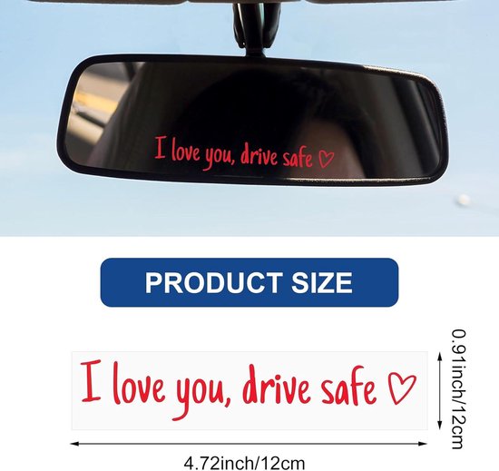 Autospiegel Aufkleber | DRIVE SAFE | Spiegel Aufkleber | Rückspiegel