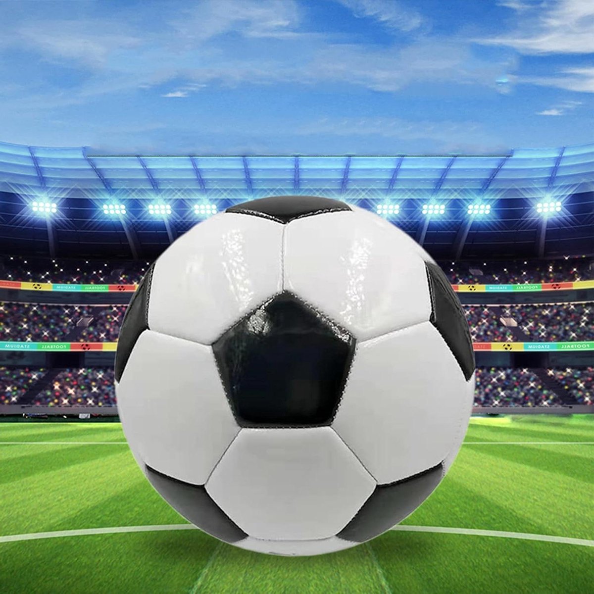 Allecto Plus - Traditionele maat 5 leren voetbal voor kinderen en volwassenen - Training en wedstrijden - Binnen/buiten - Park, strand, tuin