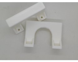 Tafelcontactdoos Bevestigers – 2 stuks - Inclusief Schroeven - Wit - voor het sterk en veilig bevestigingen van een verlengsnoer / tafel contactdoos