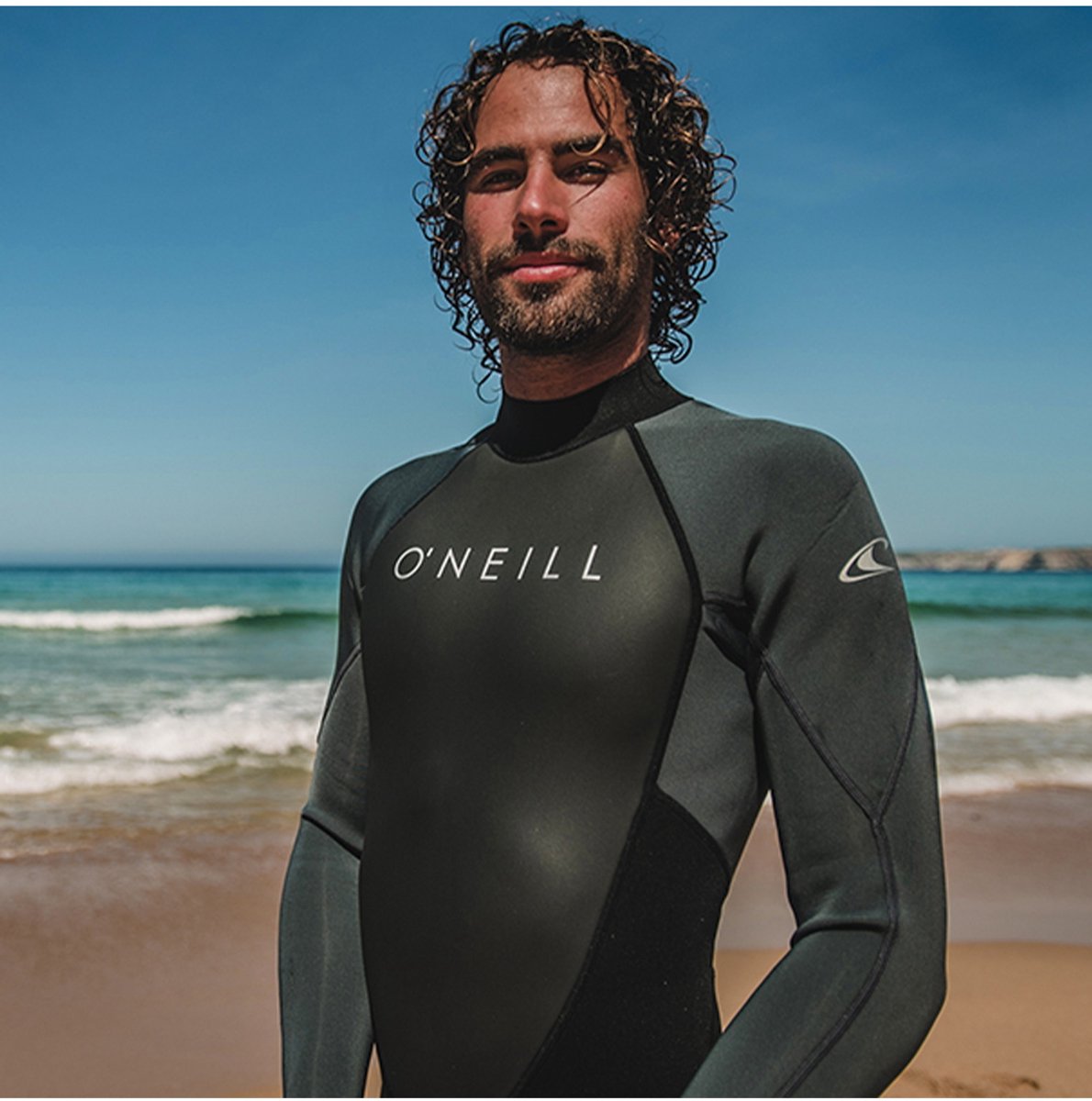 2025 O'Neill Heren Reactor II 3/2mm Rug Ritssluiting Wetsuit - Bl