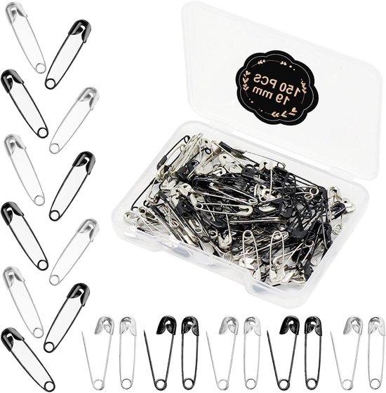 120stks Veiligheidsspelden, 19mm Mini Veiligheidsspelden voor Kleding Veiligheidsspeld Metaal voor Kleding Naaien Handwerk Sieraden Maken (Wit