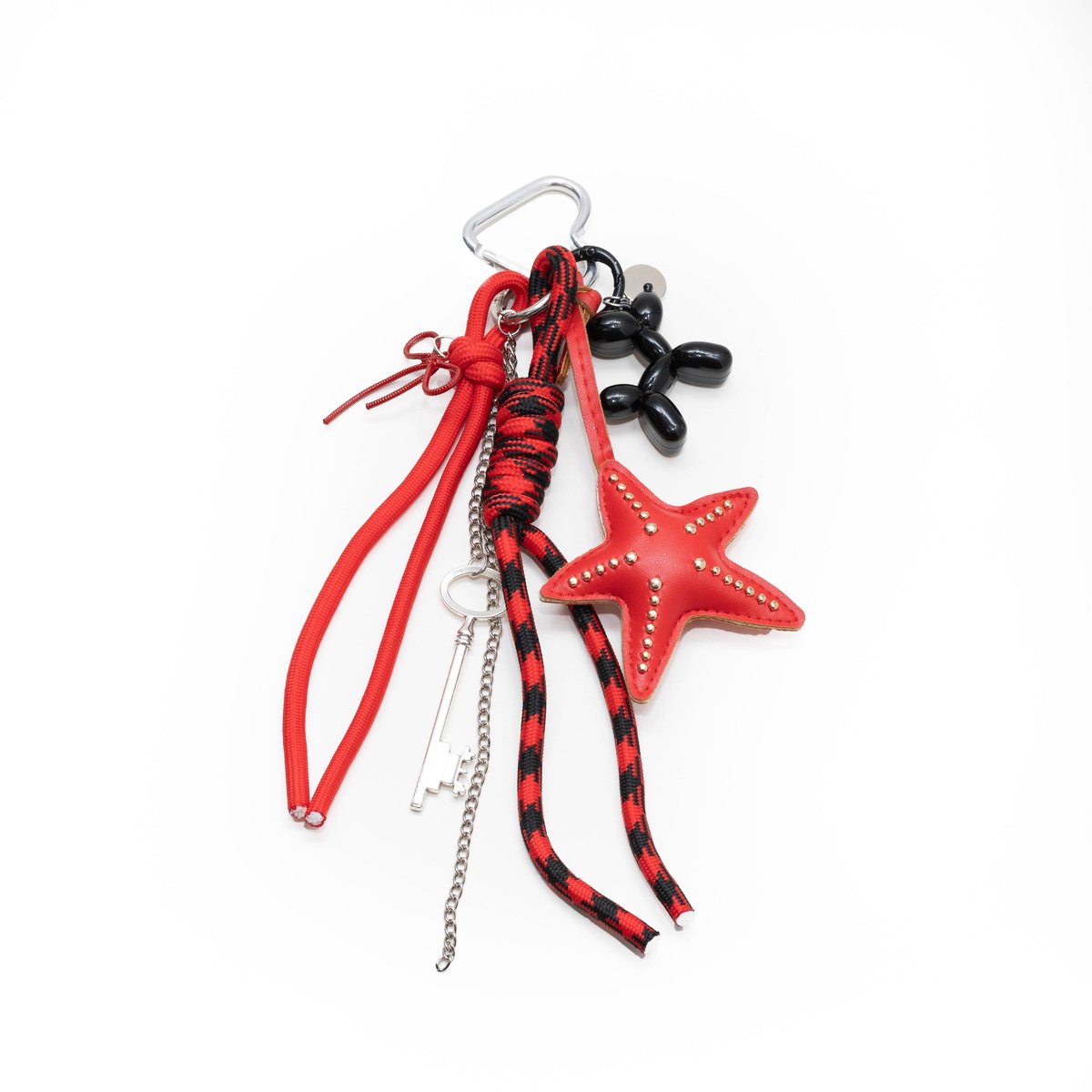 xoxo Wildhearts Bag Charm - Starfish - Black - Hangertje voor handtas - Accessoire voor dames tas - Hanger met zeester en sleutel - Ster - Sleutelhanger - Zwart