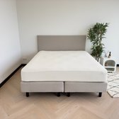 Drap-housse Kayori Tara en Hoeslaken - 90-100 x 200-220 cm - Épaisseur du matelas 40 cm - Élastique tout autour - Katoen bio - Sans repassage - Blanc cassé