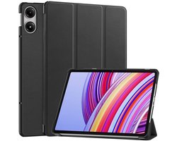 Coverup Tablethoes geschikt voor Xiaomi Redmi Pad Pro Hoesje - Tri-Fold Book Case met Wake/Sleep - Zwart