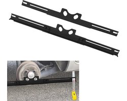 Allecto Plus - Wieluitlijning gereedschap voor auto, SUV en voertuig - 2 stuks - Zware teen uitlijning - Front end uitlijning (zwart)