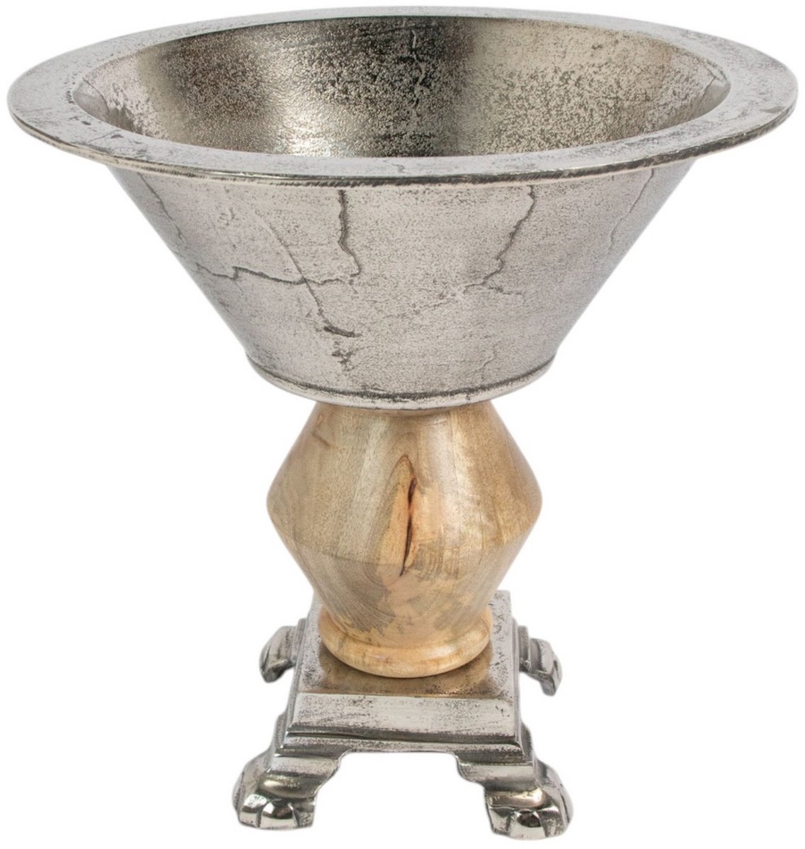 Wijnkoeler zilver hout h38,5 d38