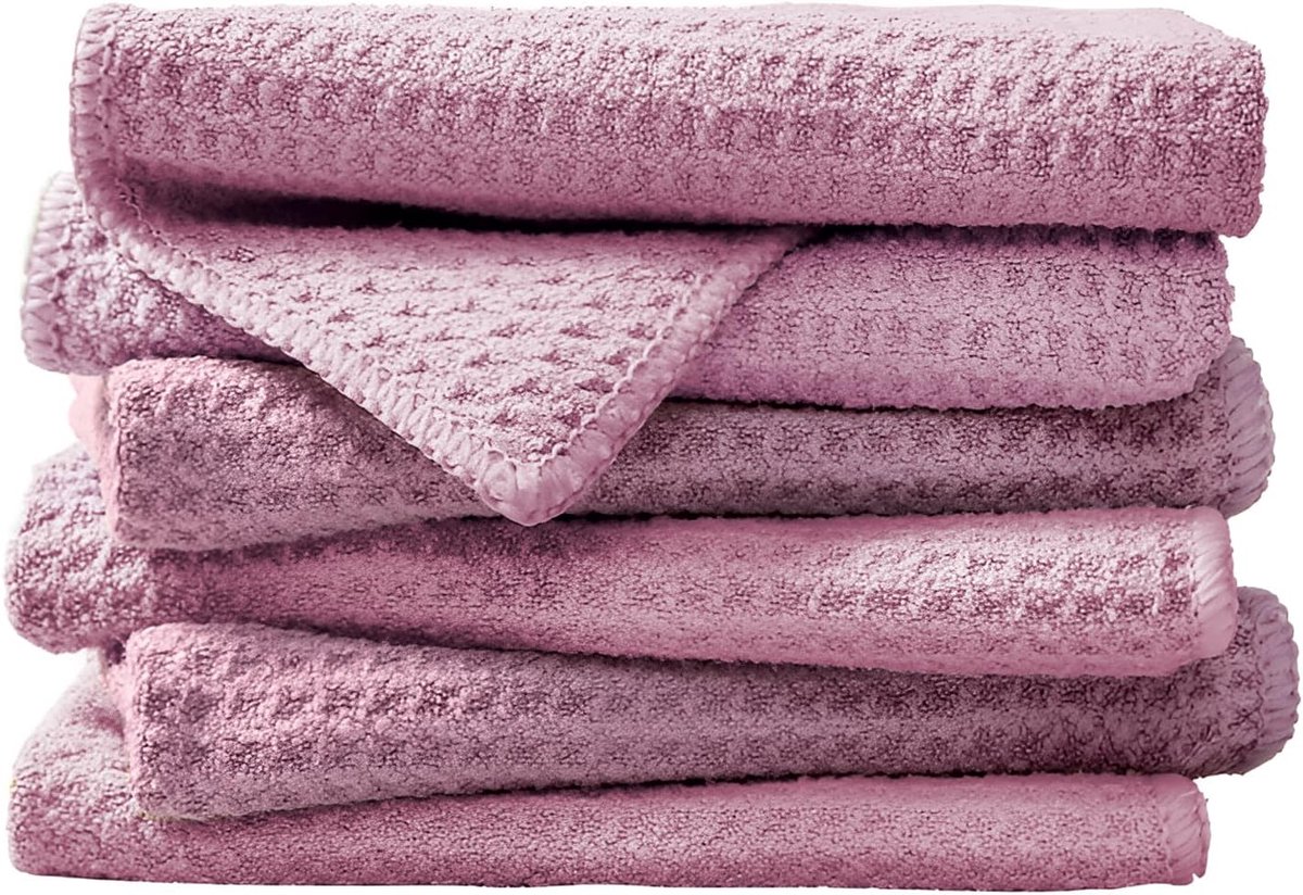 Goedkoopste Microvezeldoeken - veelzijdig voor alle schoonmaak - 6 stuks - paars - 30 x 30 cm