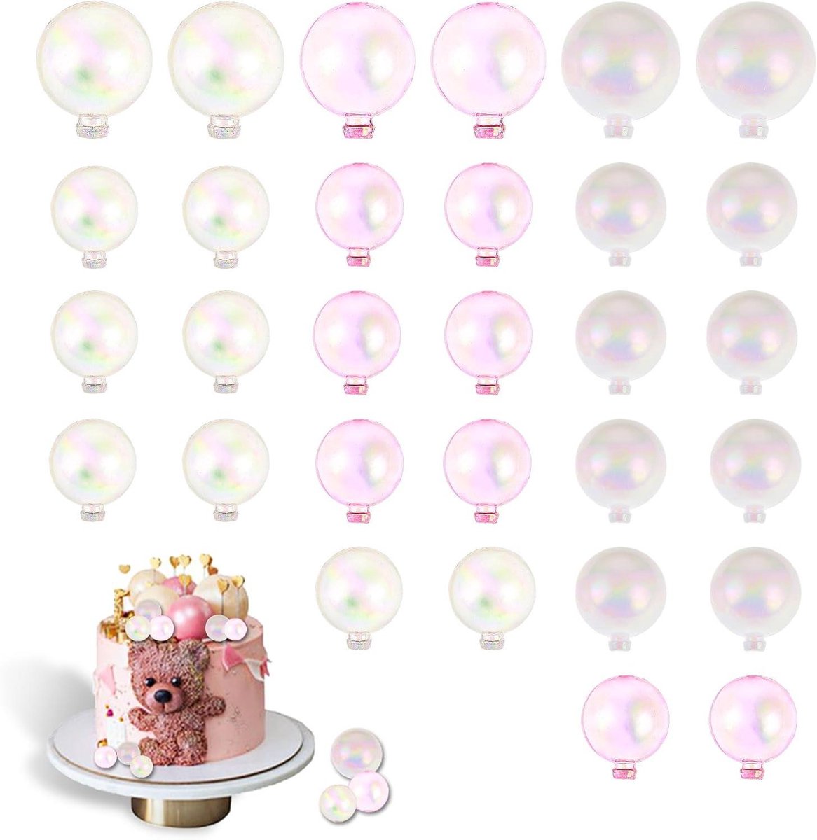 Allecto Plus - Taartdecoratie met Ballen als Cake Topper - Feestelijk Ontwerp voor Verjaardagsshows