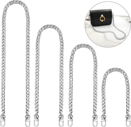 HAOBIN tas kettingriem, parel geldzakgreep kralen ketting draagriem 25 cm & 80 cm, universele vervangende kettingriem voor schoudertas, handtas, clutch